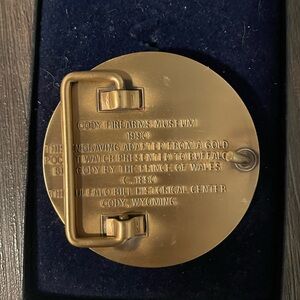 1990 Cody Firearms Museum Buffalo Bill Gold Belt Buckle